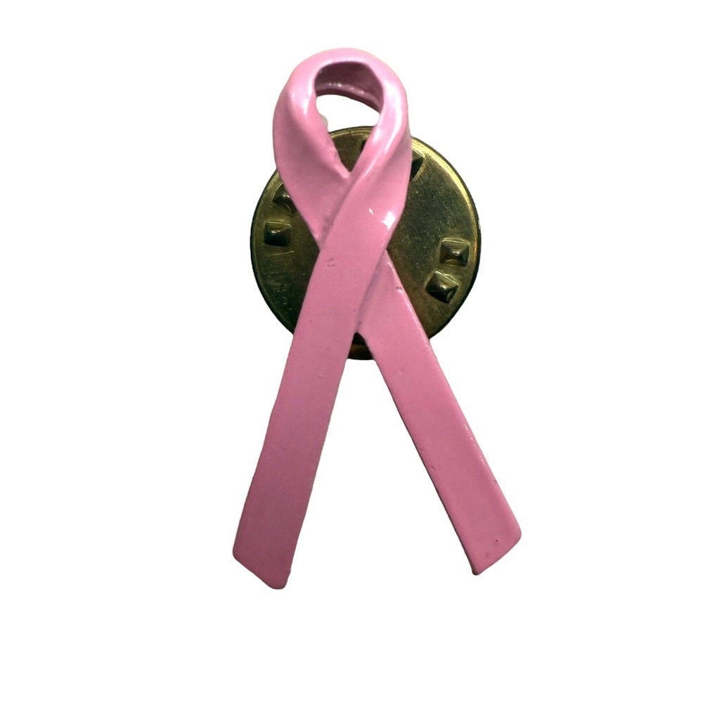 Pink Ribbon Enamel Lapel Pin Breast Cancer Awareness Brooch Jewelry 1 in H